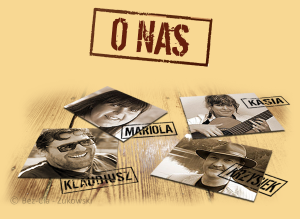 Klaudek - Autor tekstów i muzyki w 'Bez Cła'. Od młodych lat silnie związany ze sztukami plastycznymi oraz muzyką, szczególnie poezją śpiewaną i piosenką rajdową. Po długim czasie sięgnął ponownie po gitarę i pióro, aby przekazać w swoich piosenkach własne, poetyckie spojrzenie na świat. Ciągle w poszukiwaniu nowych form oraz nowego (współ)brzmienia. 

Krzysiek - Z zawodu i zamiłowania artysta muzyk. Gitarzysta. We wczesnych latach 70-tych pracował jako muzyk w Teatrze Narodowym. W „Estradzie” akompaniował wielu artystom polskiej sceny muzycznej. Członek istniejącej wtedy olsztyńskiej (później reaktywowanej) grupy rockowej 'ART-Rock'. W okresie 1975-1985 przemierzał z własnym zespołem NRD, Niemcy Zachodnie i Szwajcarię. Od wielu lat współpracuje w Niemczech z wieloma muzykami sceny rockowej, bluesowej i country. 

Mariola - Z zawodu i zamiłowania naukowiec. Wychowana na klimacie mazurskich ognisk i piosence rajdowej. Fascynacja poezją, też tą śpiewaną, towarzyszy jej od najmłodszych lat, kiedy to zaczęła rozczytywać się w poezji Edwarda Stachury. 

Kati - Gitarzystka, wokalistka, śpiewaczka operowa. Od najmłodszych lat z gitarą i mikrofonem w ręku. Absolwentka Wyższej Szkoly Muzycznej: gitara klasyczna, wokal, oraz śpiew operowy na kierunku sceniczno-artystycznym. Liczne koncerty muzyki klasycznej i jazzowej. W tym czasie gdzieś na europejskich scenach operowych. :-) 